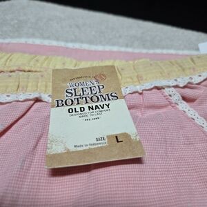 Old Navy Pink and Yellow Pajama Pants